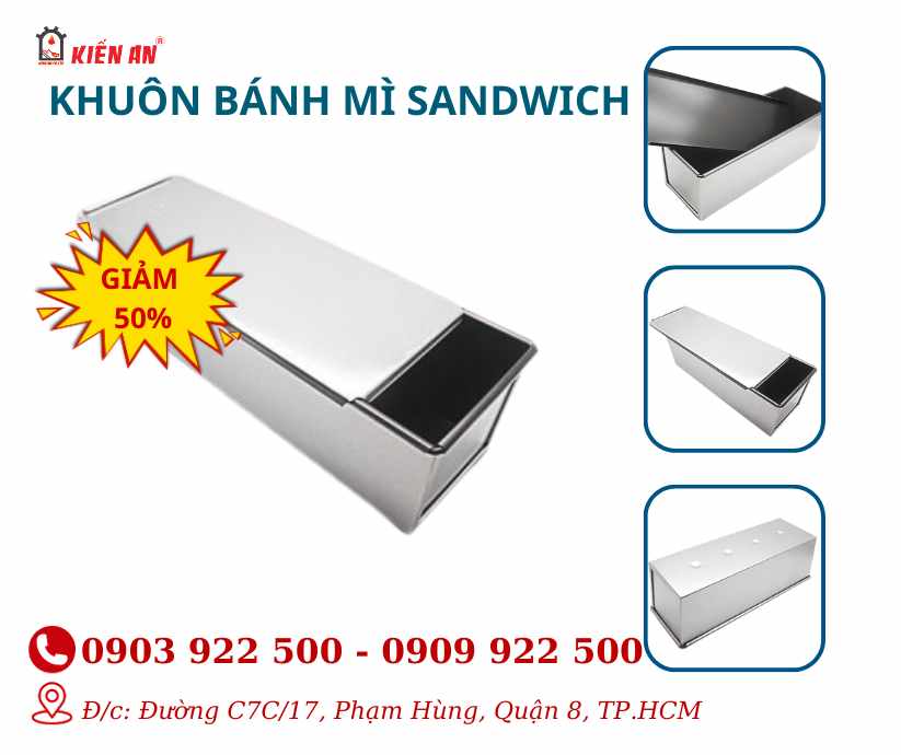 Khuôn nướng bánh mì sandwich giảm giá 50% - tại Kiến An